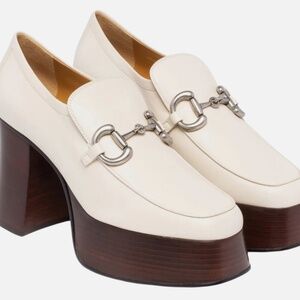 GUCCI WOMEN'S PLATFORM LOAFER WITH HORSEBIT SIZE 38.5